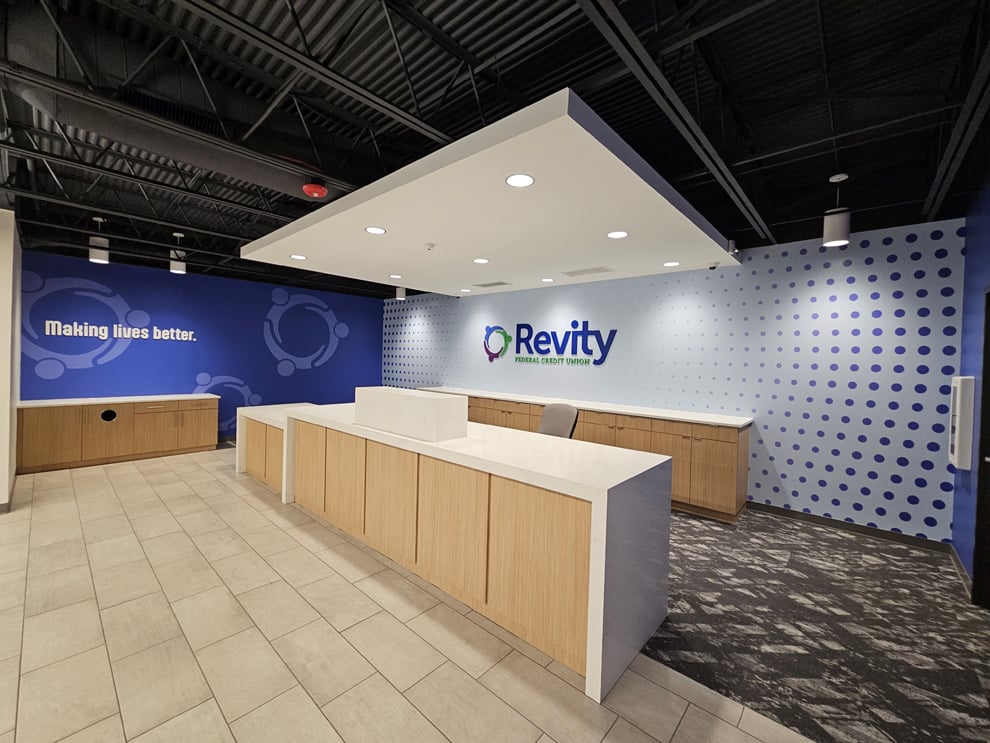 Revity FCU Wall Wraps & Dimensional Signage