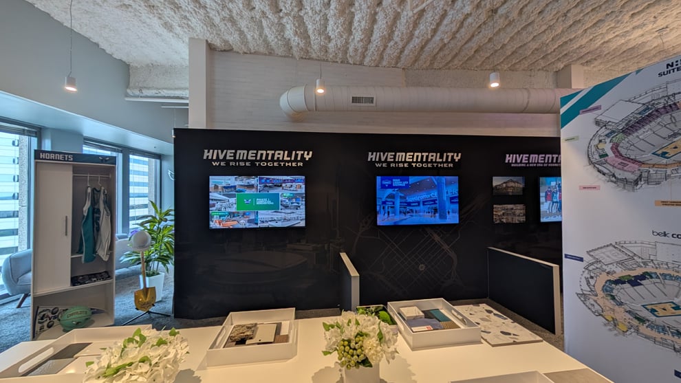 Hornets Graphics in Uptown Charlotte