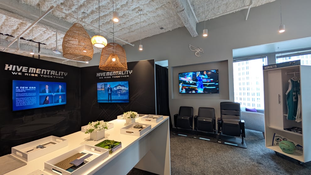 Hornets Graphics in Uptown Charlotte