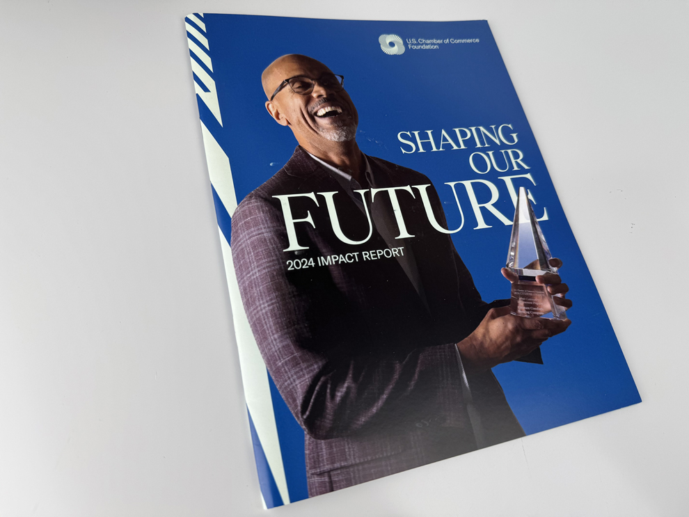 Annual Reports Charlotte NC printed and mailed as full-color corporate report booklets for workplaces