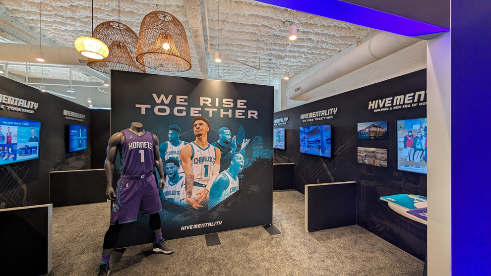 Event branding display using beMatrix modular frames in Charlotte, NC