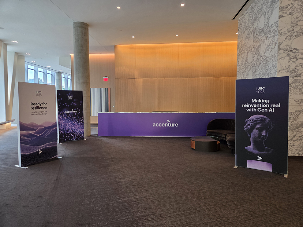 Convention Signs in Charlotte, NC designed and installed for sponsor walls and exhibit halls