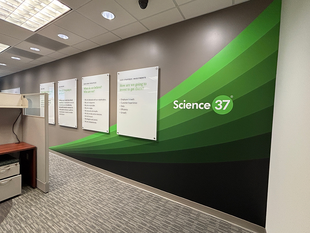 Interior office branding with custom signs in Fort Mill, SC