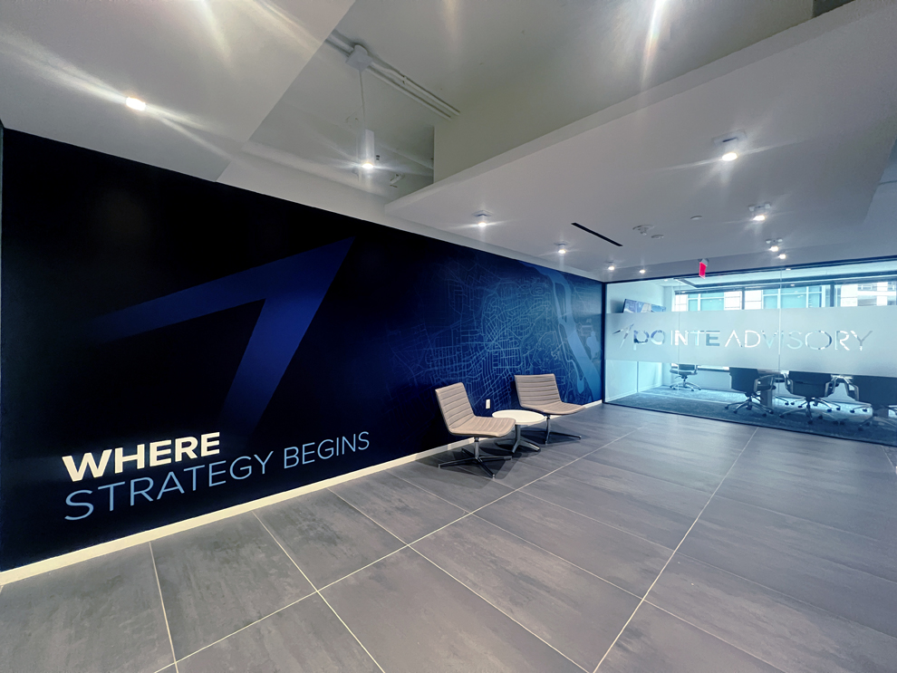 Office signage and wall graphics designed in Hickory, NC