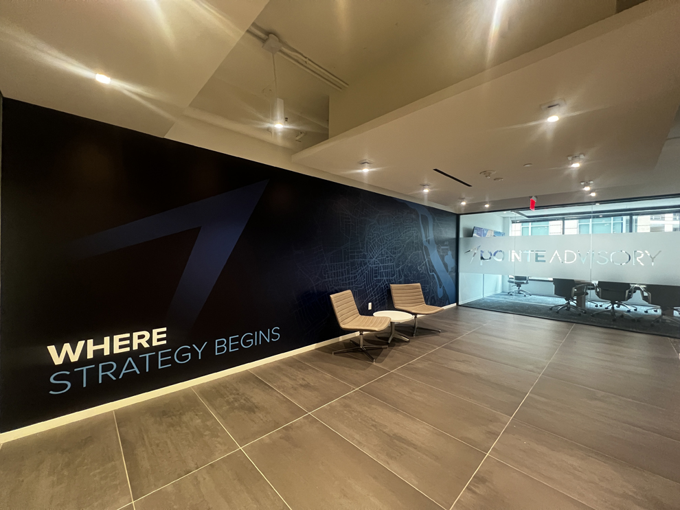 Interior workplace branding with custom signs in Huntersville, NC