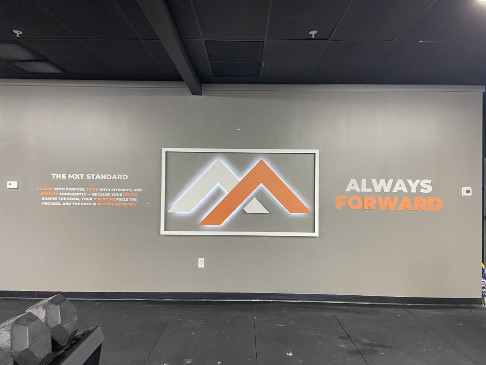 Workplace signs and interior graphics enhancing office branding in Huntersville, NC