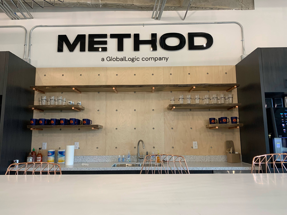 Dimensional Letters in Charlotte, NC designed and installed for reception walls and workplace branding