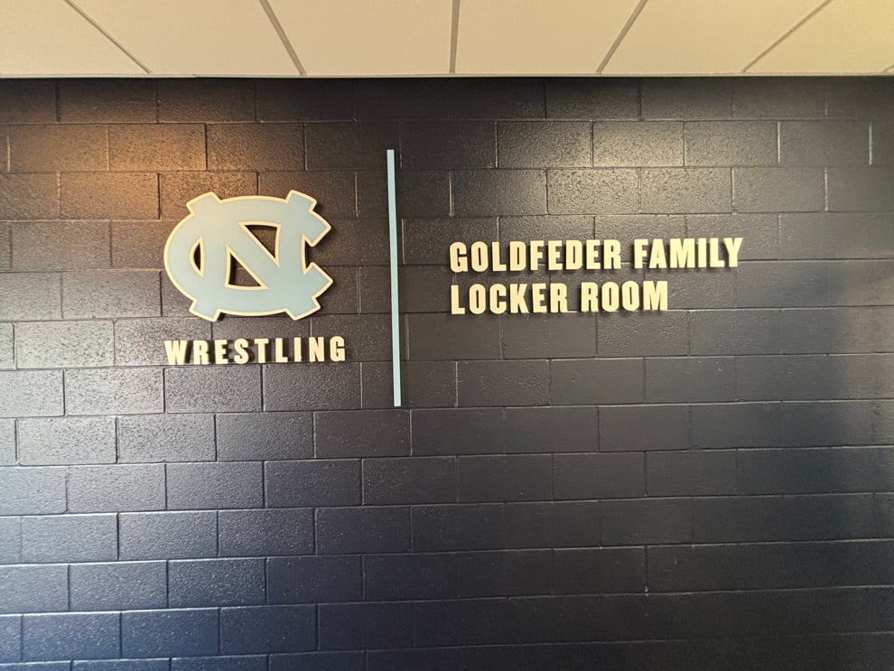 Dimensional Letters in Concord, NC designed and installed with backlit lighting for workplace interiors