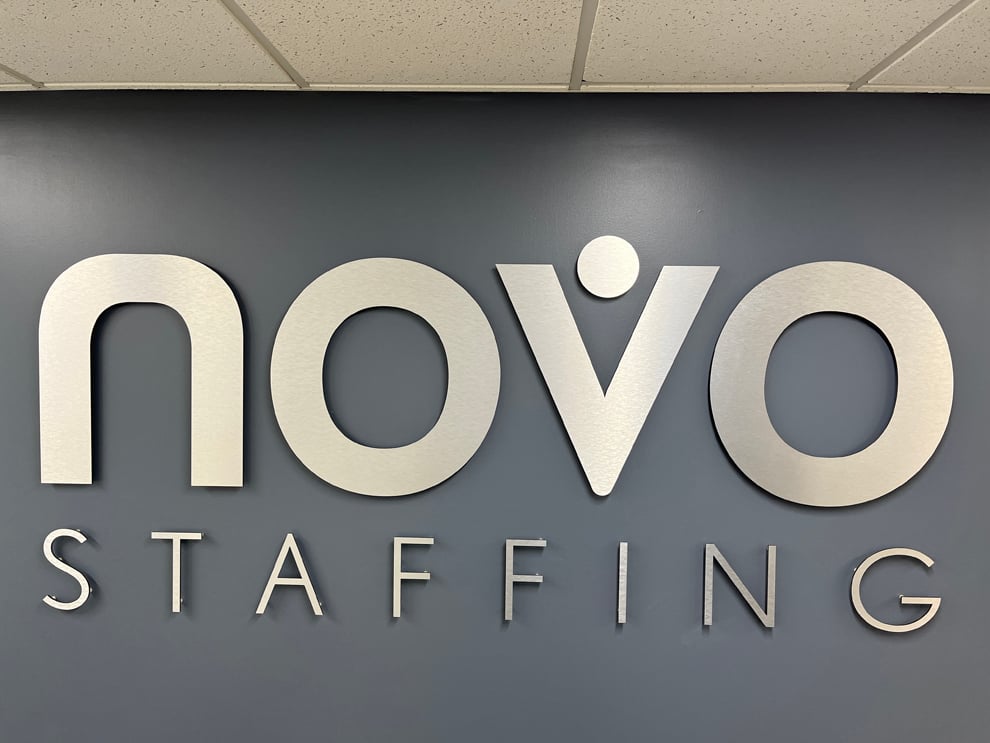 Dimensional Letters in Concord, NC designed and installed for modern office reception areas