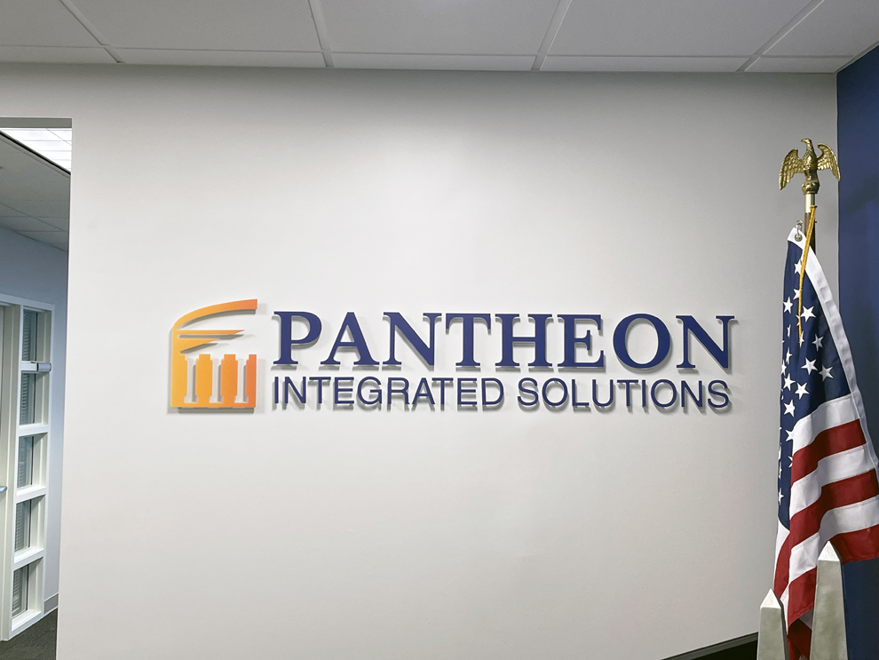 Dimensional Letters in Huntersville, NC designed and installed for lobby and conference room signage
