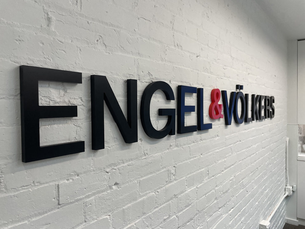 Dimensional Letters in Huntersville, NC designed and installed for office branding and commercial interiors
