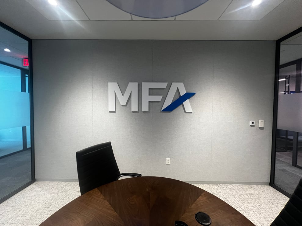 Dimensional Letters in Mooresville, NC designed and installed for hallway and directional wall signage