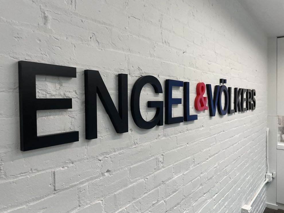 Dimensional Letters in Mooresville, NC designed and installed for office branding and commercial interiors