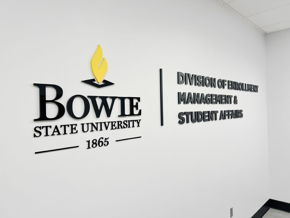 University educational environments with custom wall displays in Charlotte NC