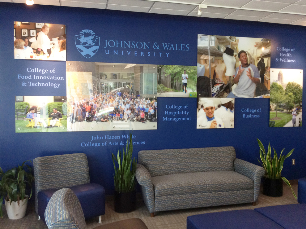Campus wall wraps and signage for educational facilities in Charlotte NC