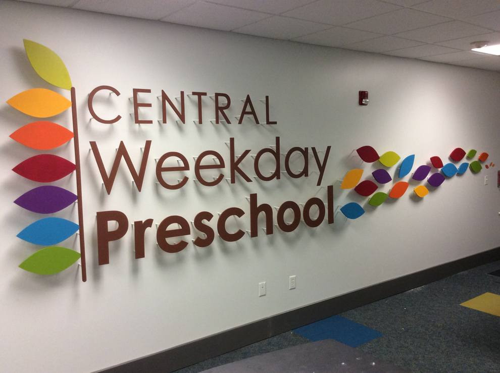 Custom educational wall displays installed in schools Charlotte NC