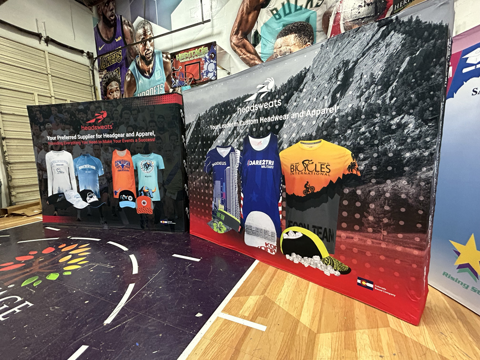 Fabric backdrops with modular displays for conferences in Charlotte, NC