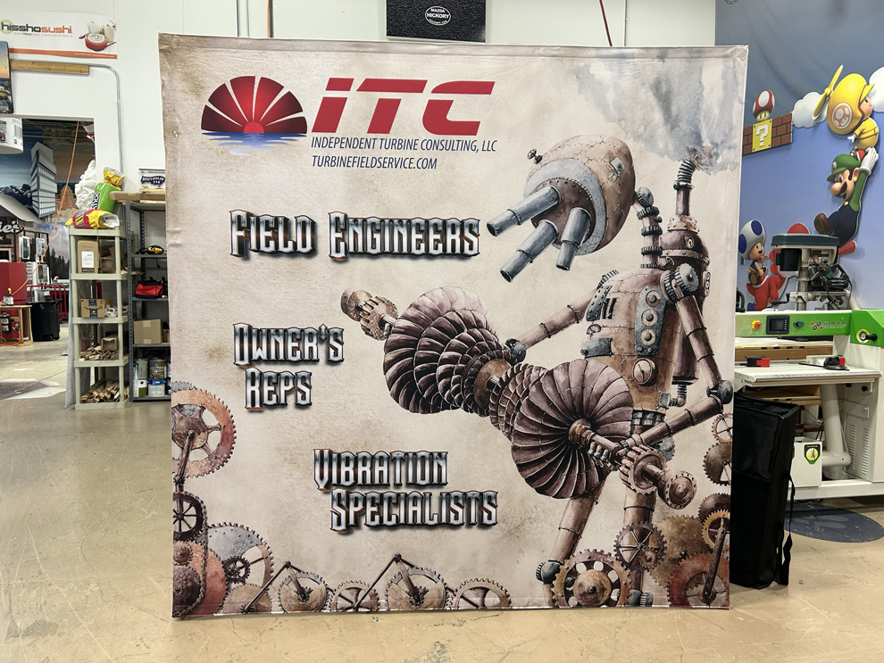Fabric backdrop displays created for conferences and meetings in Charlotte, NC