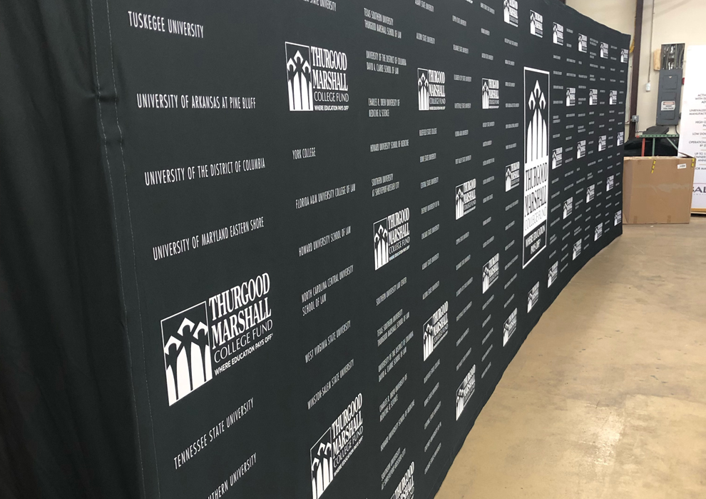 Fabric backdrops created for conference branding in Charlotte, NC