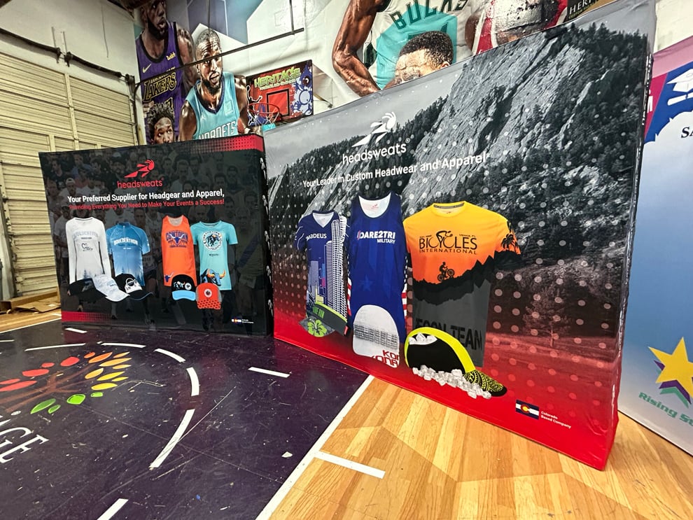 Fabric backdrops with modular displays for conferences in Gastonia, NC