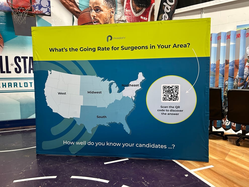 Custom fabric backdrops with event graphics in Gastonia, NC