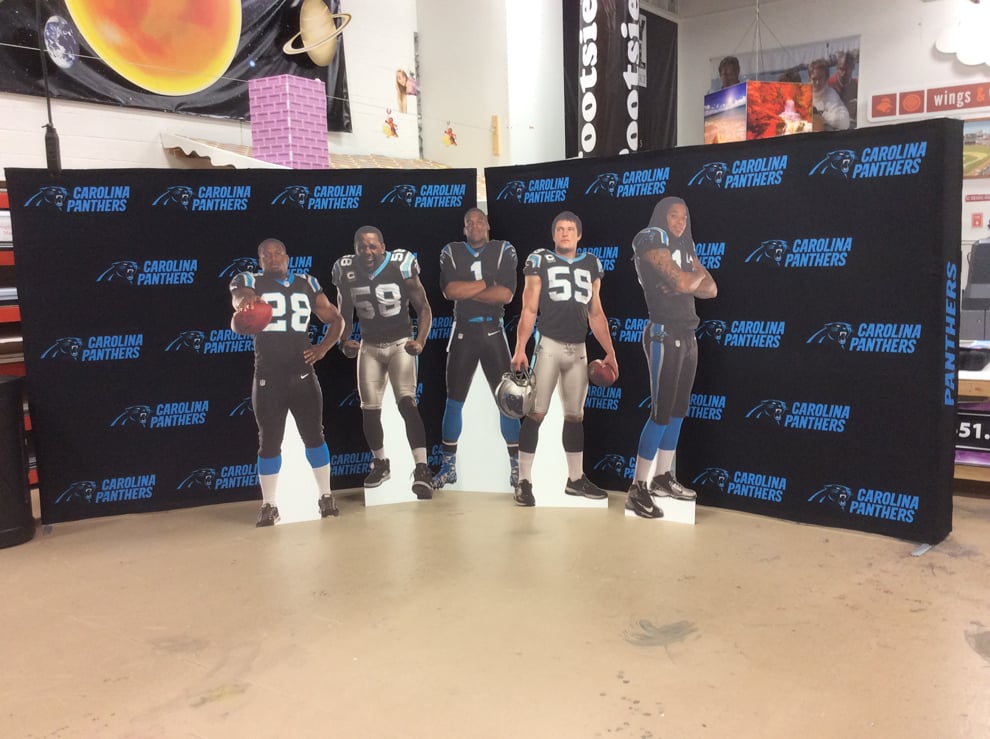 Event fabric backdrops with modular displays in Gastonia, NC