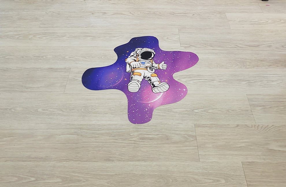 Floor Graphics in Concord, NC designed and installed for workplace branding and visitor pathways