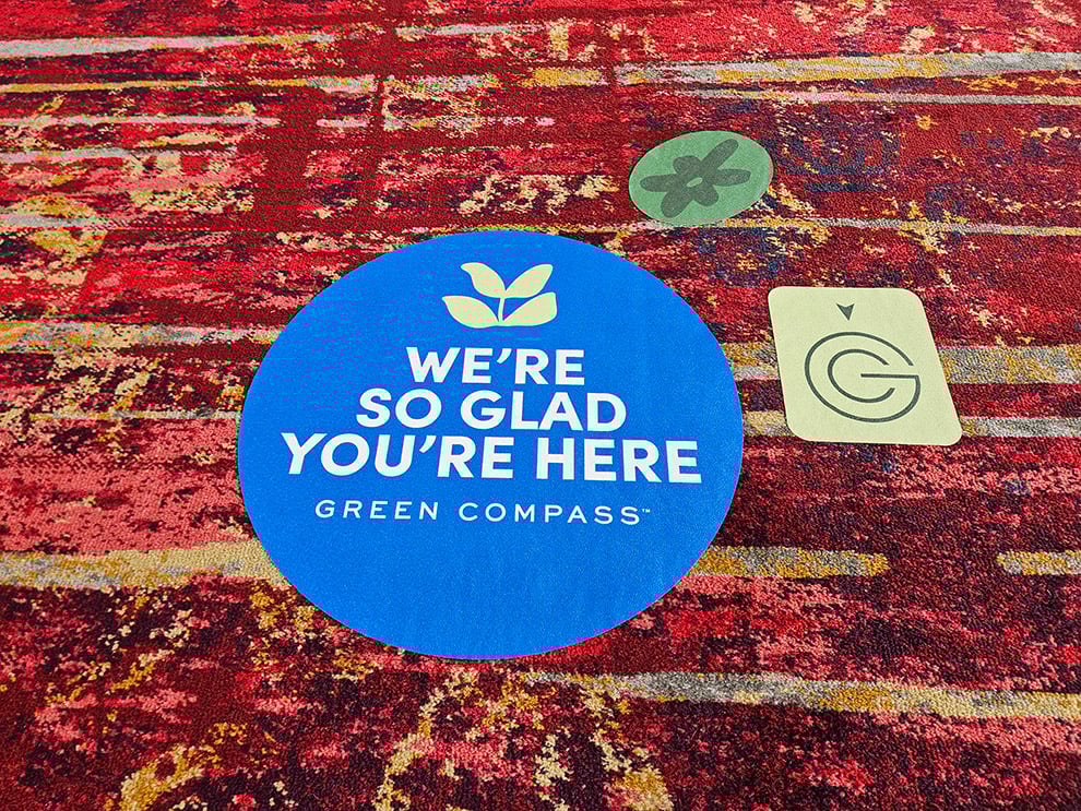 Floor Graphics in Gastonia, NC designed and installed with adhesive vinyl for company interiors