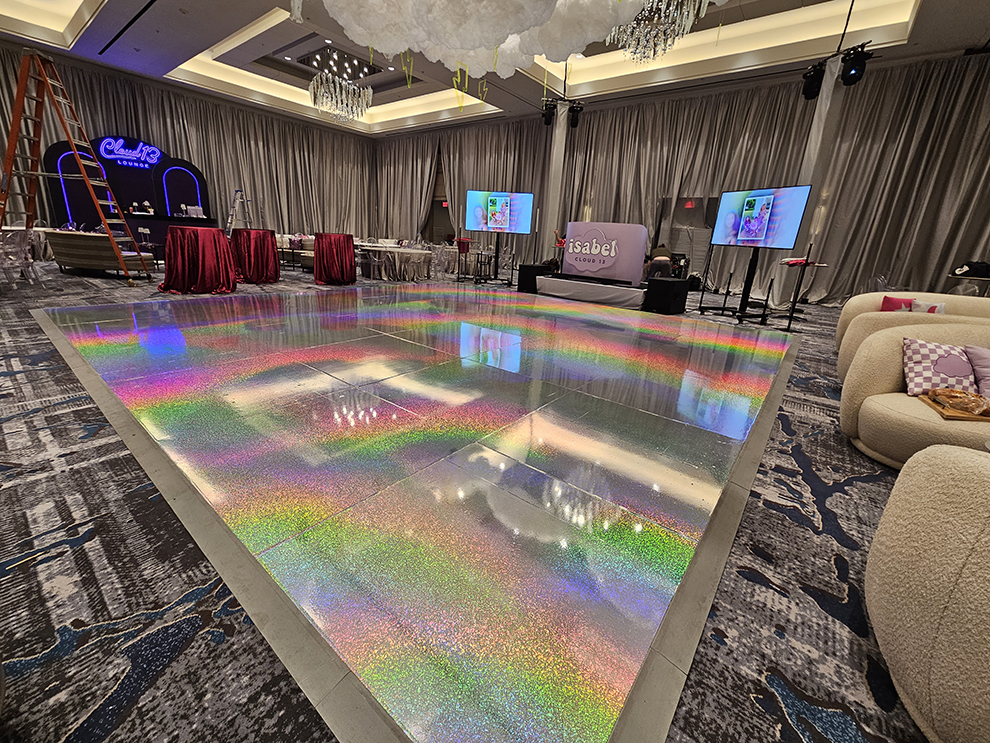 Floor Graphics in Lincolnton, NC designed and installed with holographic decals for event visibility