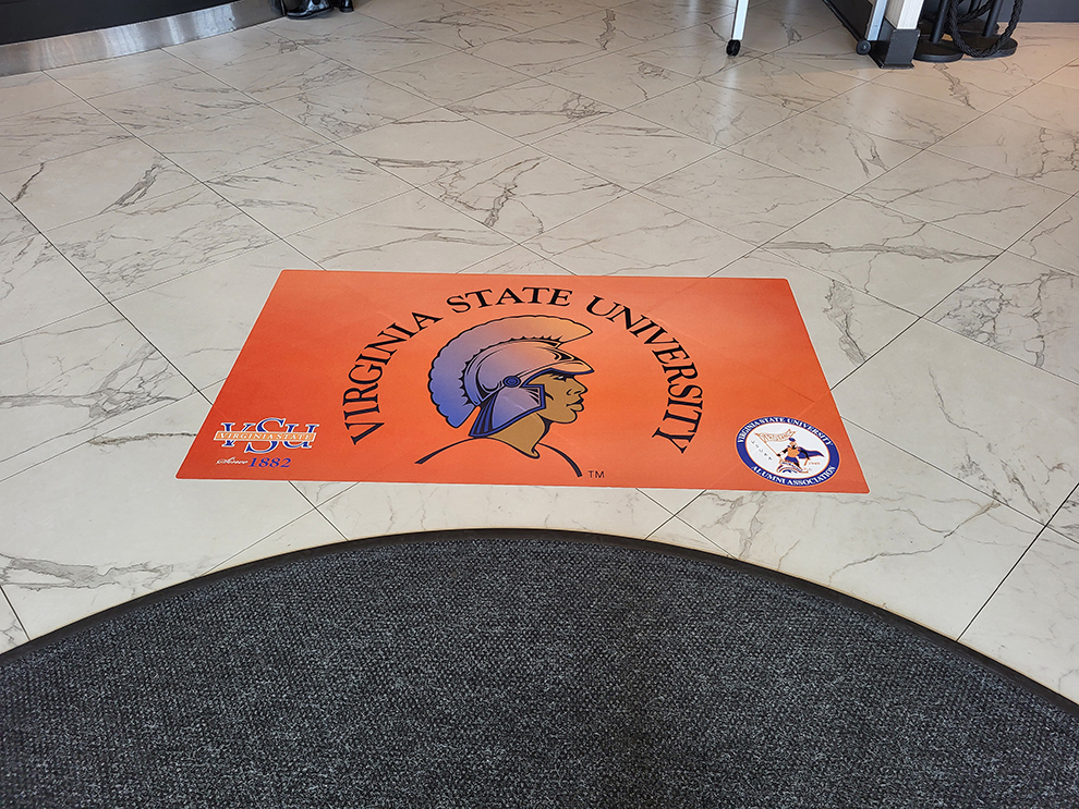Floor Graphics in Lincolnton, NC designed and installed for retail and office wayfinding