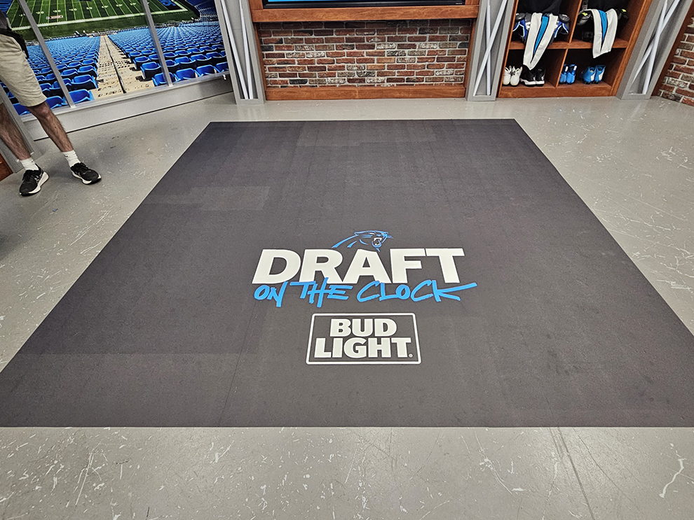 Floor Graphics in Lincolnton, NC designed and installed for lobby branding and workplace environments