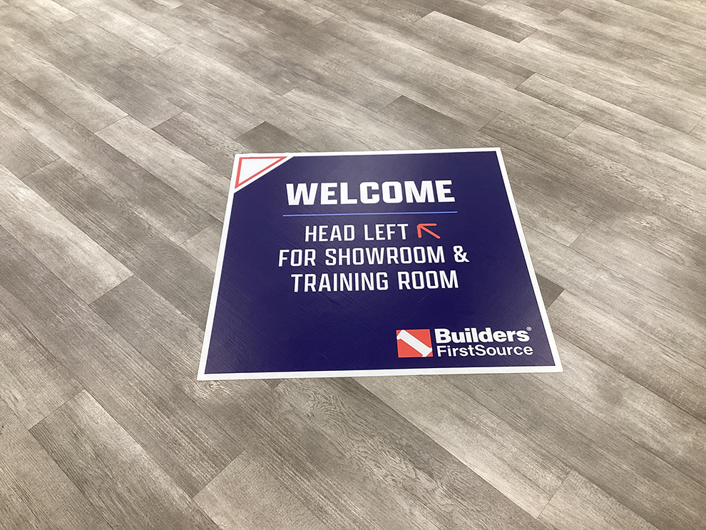 Floor Graphics in Salisbury, NC designed and installed for branded wayfinding and promotional spaces