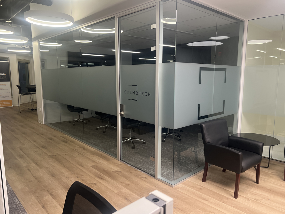 Frosted Vinyl in Charlotte, NC designed and installed for modern office interiors and conference rooms