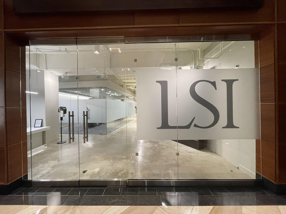 Frosted Vinyl in Lincolnton, NC designed and installed for glass walls and office interiors