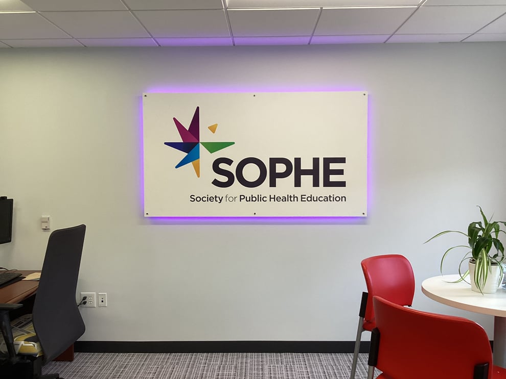 LED Backlit Signs in Gastonia, NC designed and installed for interior branding and feature walls