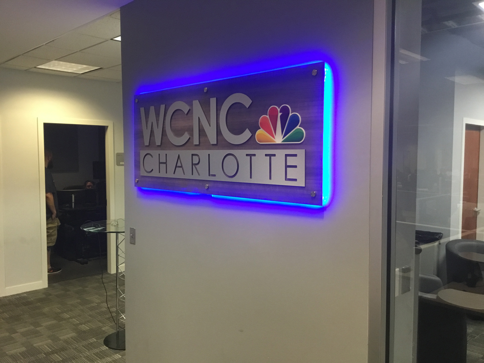 LED Backlit Signs in Salisbury, NC designed and installed with illuminated acrylic for modern offices