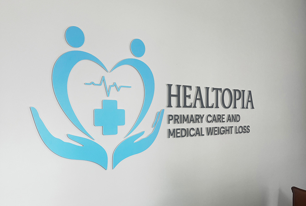 Lobby Signs Rock Hill SC designed and installed using custom fabricated dimensional lettering for office entries