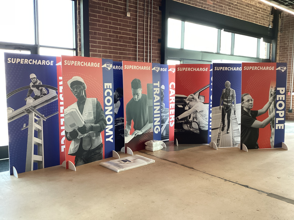 Event signage and meter boards installed at venues Gastonia, NC