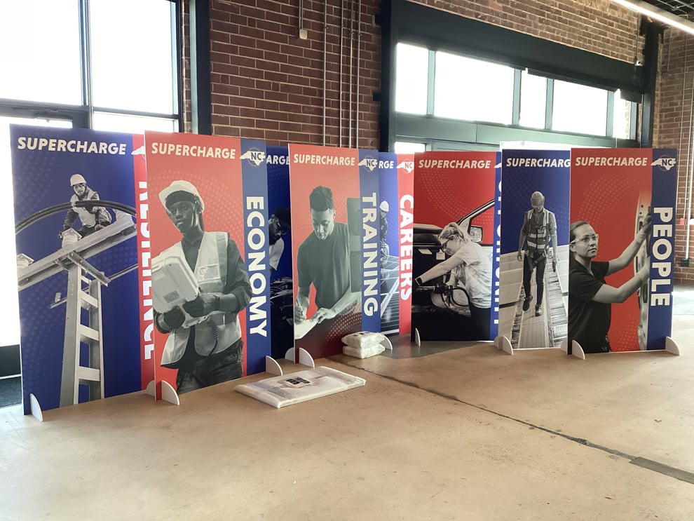Event signage and meter boards installed at venues Hickory, NC