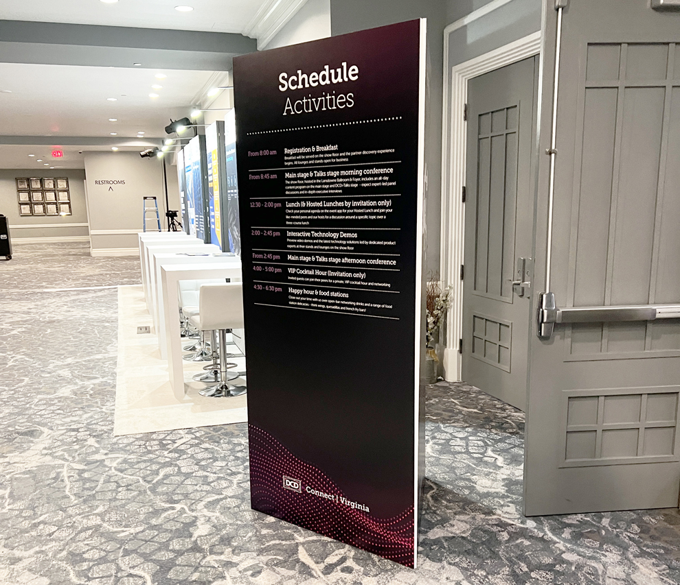 Branded meter boards installed for business conferences Mooresville, NC