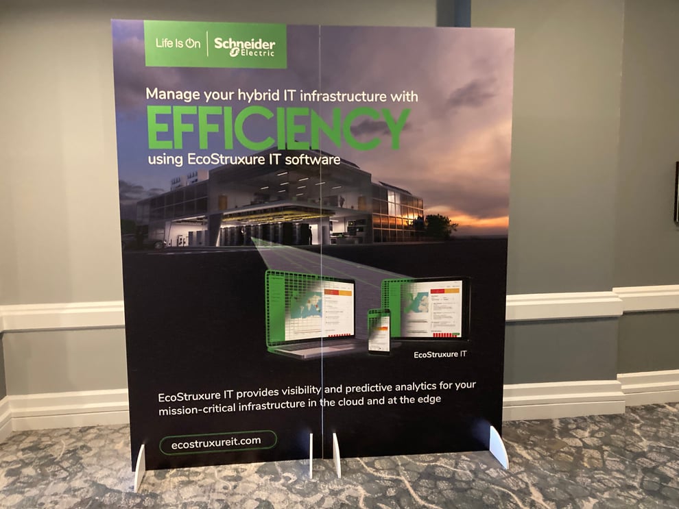 Meter boards with branded graphics for conference events Salisbury, NC