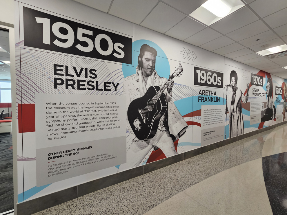 Museum exhibit graphics and signage installation in Charlotte, NC