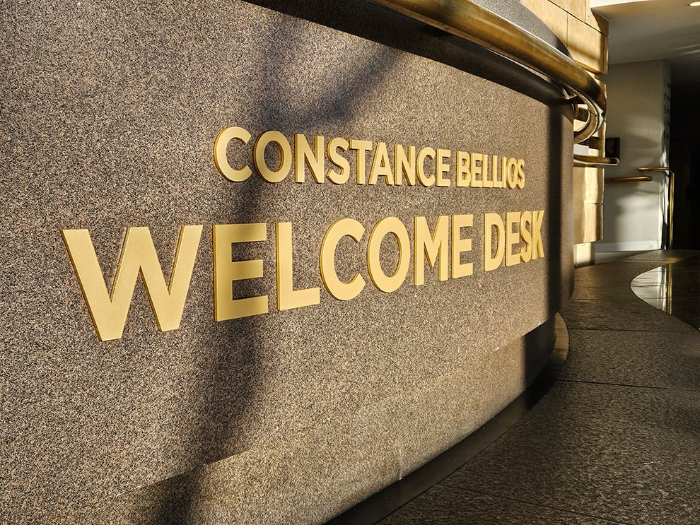 Corporate office signs with custom branding installed in Charlotte, NC