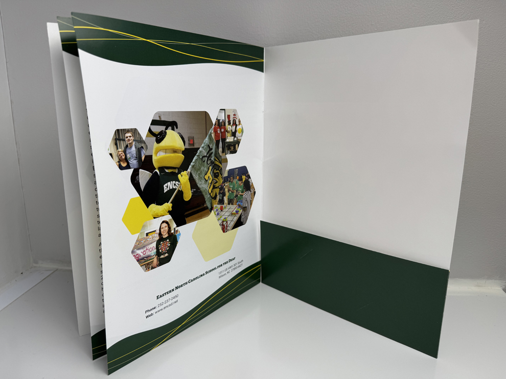 Presentation Folders in Charlotte, NC designed and printed for corporate and educational materials