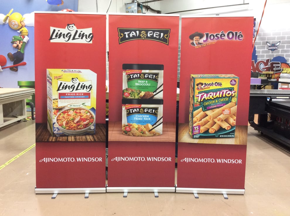 Pull up retractable banner stand with branded graphics Gastonia, NC