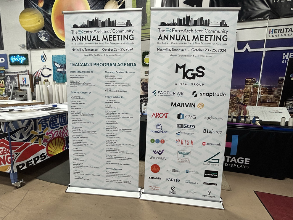 Roll up retractable banner stand with custom design Mooresville, NC