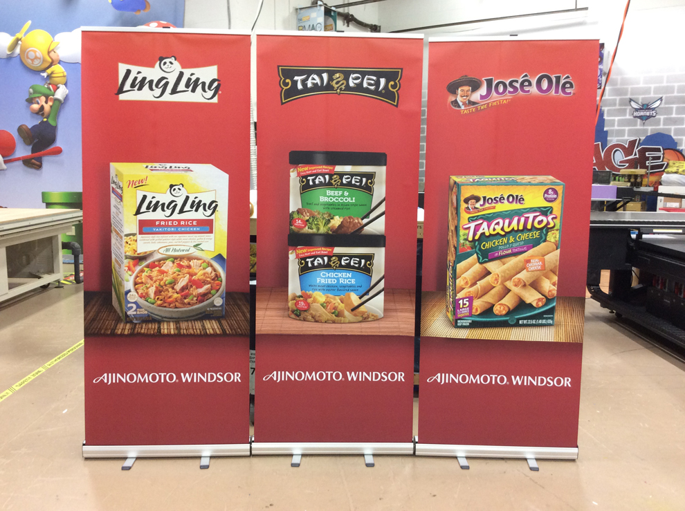 Pull up retractable banner stand with branded graphics Mooresville, NC