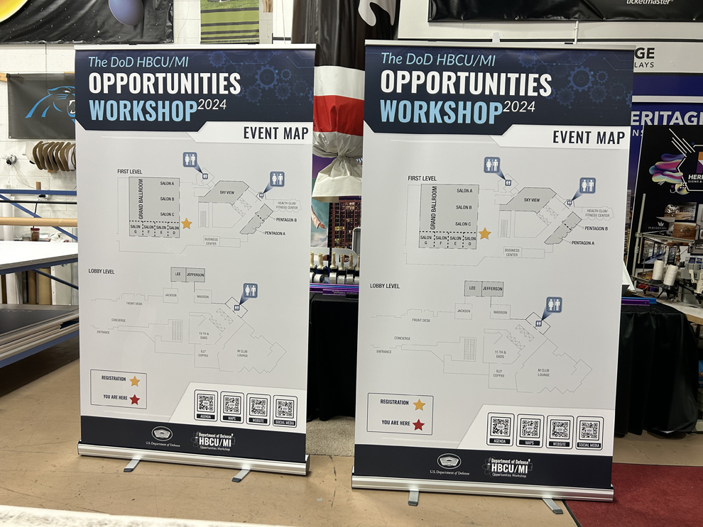 Custom retractable banner stand for corporate event Statesville, NC