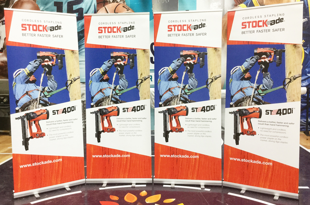 Retail retractable banner display with custom graphics Statesville, NC