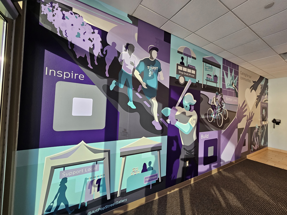 Sports venue signage and custom graphics installed in Charlotte, NC